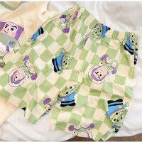 New paragraph pyjamas summer pajamas couples han edition cartoon buzz lightyear shorts household pants big yards