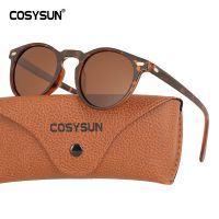 COSYSUN แว่นกันแดดโพลาไรซ์ TR90น้ำหนักเบาสำหรับผู้หญิงแว่นกันแดดโพลาไรซ์ทรงเสือดาวทรงกลมสำหรับขับรถย้อนยุคของผู้หญิงแว่นตากันแดด Gafas De Sol OPPEL