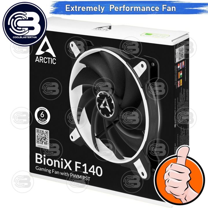 coolblasterthai-arctic-pc-fan-case-bionix-f140-white-gaming-fan-with-pwm-pst-size-140-mm-ประกัน-6-ปี