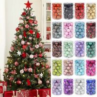 34pcs/lot Colorful Christmas Balls Xmas Tree Ornaments Christmas Tree Balls Kerst Navidad Natal Decorations New Year 2021 Gift