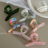 Acetic Acid Fantasy Colorful Short Line Hairpin French Style Grab Clip Back in Spoon Shark Clip Small Headwear Hairpin New