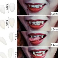 【YP】 1Pair Teeth Fangs Props Apparel Accessories Denture Adhesive Masquerade Decoration