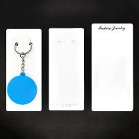 10pcs White Keychain Display Cards with Bags Jewelry Organizer Paperboards Cardboard Keyrings Ring Storage Packaging Card Artificial Flowers  Plants