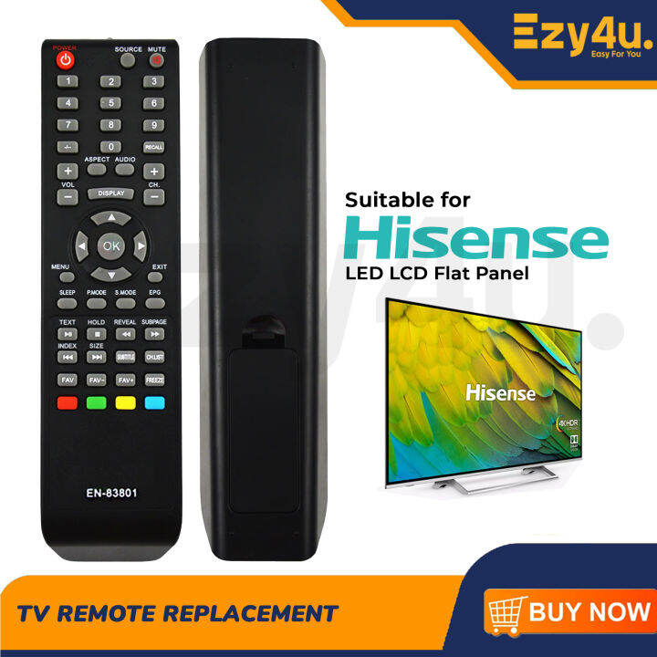 Hisense EN2BS27H TV Remote Flat Panel LED TV Remote Control EN83801