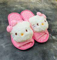 รองเท้าผ้าคิตตี้  รองเท้าใส่ในบ้าน ขนาด26ซม.   สลิปเปอร์ ลายคิตตี้   Kitty  slipper  ของใช้คิตตี้