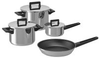 SNITSIG 7-piece cookware set, stainless steel (สนิทซิก ชุดเครื่องครัว 7 ชิ้น, สแตนเลส)