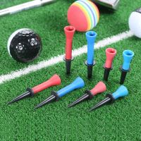 2Pcs 58/76mm Rubber Cushion Top Plastic Golf Tees Outdoor Sport Golfer Practice Training Elastic Stable High Resilience Golf Tee