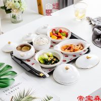 [COD] T confinement tableware set maternity ceramic stew cup one serving with bowl center club meal