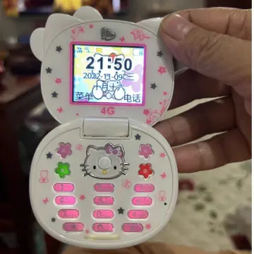 Bella Sun (Pink) Hello Kitty Flip Mobile Cell Phone Anime  Cartoon Unlocked Children Japanese, K688+