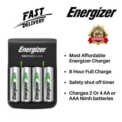 Energizer Base Battery Charger with 1300mah AA 4pc Rechargeable Battery
