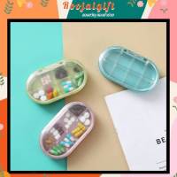 ที่ใส่ยา ตลับยา มี8 ช่อง Portable Pill Box  BPA Free กล่อง ตัวกล่องผลิตจากฟางข้าวสาลี น้ำหนักเบา สะดวก ฝาปิดแน