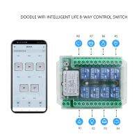 โมดูลรีเลย์บ้านอัตโนมัติอัจฉริยะสวิตช์ควบคุมด้วย Wifi โมดูลรีโมตควบคุมการไฟควบคุมอัจฉริยะ Tuya ใช้งาน8CH 85-250V