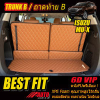 Isuzu Mu-X 2021-รุ่นปัจจุบัน Trunk B (เฉพาะถาดท้ายรถแบบ B) ถาดท้ายรถ Mu-X 2021 พรม6D VIP Bestfit Auto