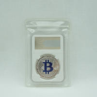 NICEYARD Silver Plated Bitcoin Coin Antique Imitation BTC Metal Physical Collectible Art Gold Commemorative Coins