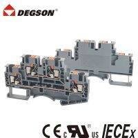 ◎ DEGSON DSKK4-01P-11-00Z PTTB4 DPP4 ZDK4 PUSH IN DOUBLE LEVEL 2 LAYER CONNECTION ELECTRIC PLUG WIRE ELECTRICAL DIN RAIL CONNECTOR