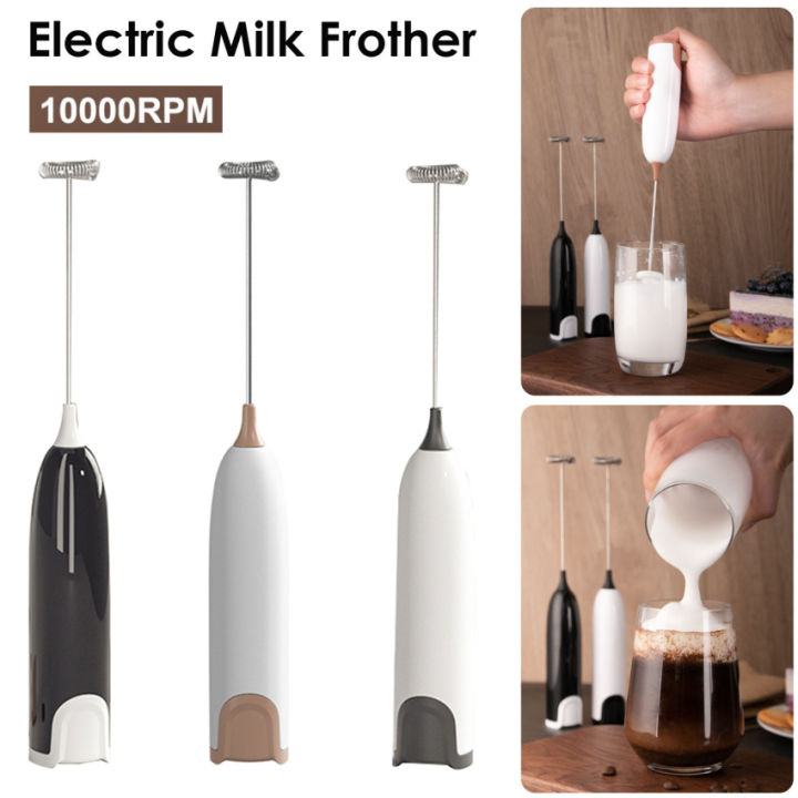 Electric Milk Frother Egg Beater Kitchen Drink Foamer Whisk Mixer Stirrer  Coffee Cappuccino Creamer Whisk Frothy Blend Whisker