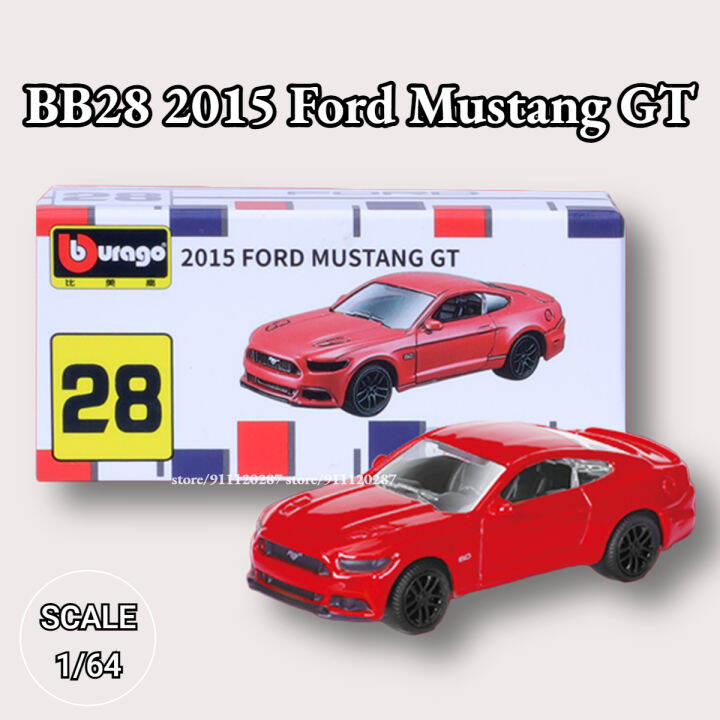 Bburago 164 Mini Car Model, Bb28 2015 Ford Mustang Gt Miniature Stairs 