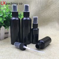 50PCS 30ML 100ML 150ML Black Plastic Spray Bottles Men Sprayer Empty Perfume Masculino Lotion Cosmetic Containers Free Shipping