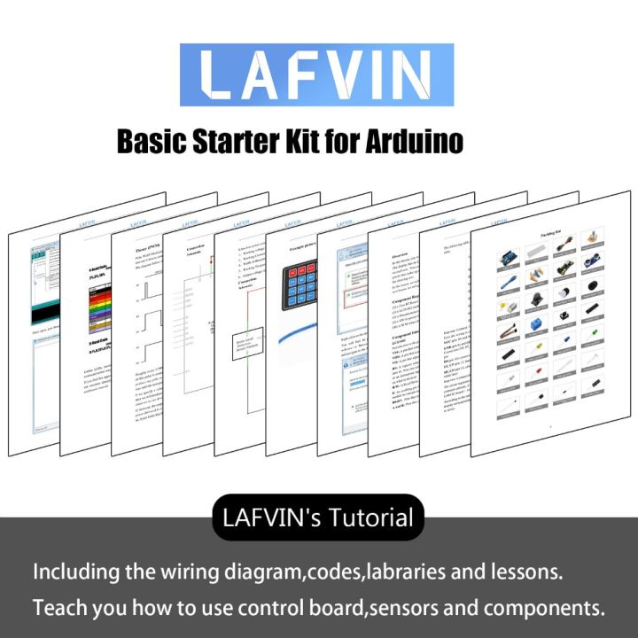 hot-on-sale-fuchijin77-lafvin-สำหรับ-arduino-สตาร์ทเตอร์พื้นฐานสำหรับ-r3-uno-พร้อมเบรดบอร์ดตัวต้านทานแอลอีดีสายจัมเปอร์และกำลังไฟ