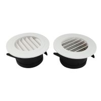 2 Pieces 4 Inch Air Vent Louver, Air Grill Cover with Built-In a Fly Screen for Bathroom Office Home