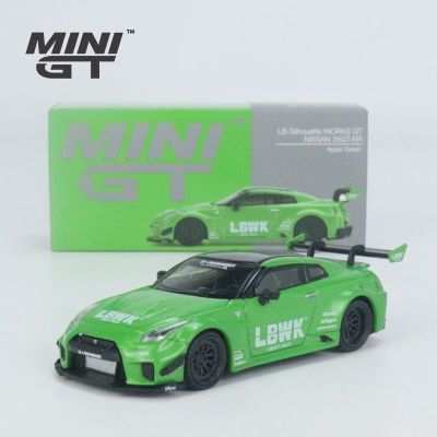 MINIGT 1:64 LB WORKS R35 Ver.2 Green GTR Alloy Car Model #437 Die-Cast Vehicles