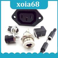 xoia68 Shop 2pcs 5.5*2.1mm DC Power Supply Jack Socket Electric Female PCB Panel Mount Connector Threaded Metal Charging Port Plug