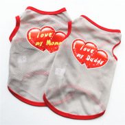 AuntieCindy Dog Clothes Puppy Net Cat Dog I love my Mommy Daddy Printed