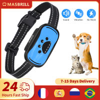 MASBRILL NO Shock Collar Anti Barking Device USB Electric Ultrasonic Training Collar สุนัขหยุดเห่าสั่นสะเทือนต่อต้านเปลือกไม้ปลอกคอ