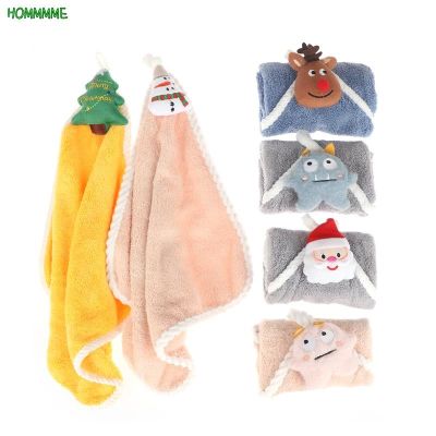 New Navidad Xmas Hand Towel Christmas Decor Red Santa Claus New Year Gift Home Bathroom Washing Hand Towel Cloth Man Woman