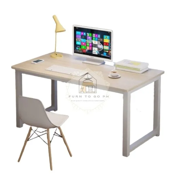 Furn2Go Minimalist Study Table/ Dining Table/ Computer Desk Color White