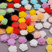 【cw】50pcs 1520mm Small Resin Flower Rose Head Red Pink Cabochon Beads for Jewelry Making Scrapbook Decor DIY Photo Props ！