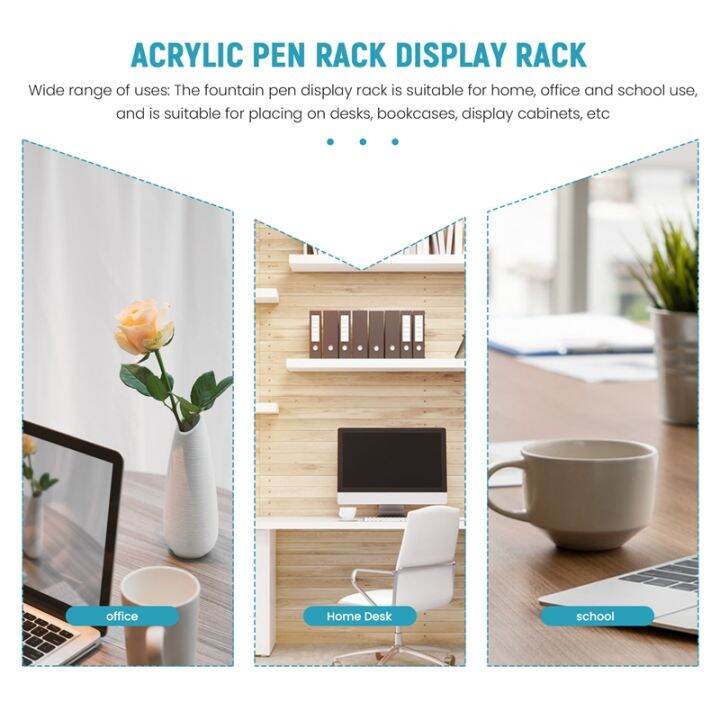 2-pcs-acrylic-electronic-pen-holder-pen-display-stand-pencil-display-holder-fountain-pen-ballpoint-pen-display-rack