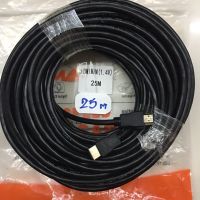 CABLE HDMI 25เมตร เวอร์ชั่น 1.4v1080P-4K ผู้ผู้ สายสัญญานภาพ อุปกรณ์ต่อพ่วงคอมกับจอ สายสีดำหนาเส้นใหญ่ สายหนาได้มาตราฐาน