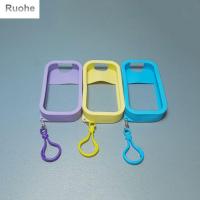 RUOHE เคสป้องกันขวดน้ำหอมแบบเติมได้,ปลอกซิลิโคนการ์ดกันรั่วพร้อมพวงกุญแจพลาสติกอุปกรณ์เสริมขวดสเปรย์น้ำหอม