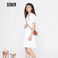 SEMIR ชุดเดรสคอโปโลทรงสลิมแฟชั่นของผู้หญิง,เดรสหวานๆใหม่ฤดูร้อนปี2022