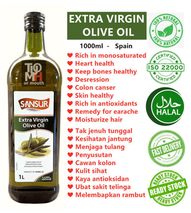 Extra Virgin Olive Oil / Minyak Zaitun 1L SPAIN *expired date 2025 Lazada