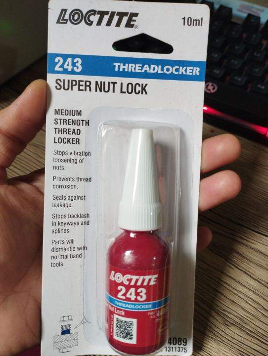 Loctite 243 Threadlocker Super Nut Lock 10ml Lazada PH