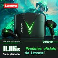 Lenovo LP6หูฟังบลูทูธไร้สายหูฟังเล่นเกมใหม่มีระบบลดเสียงรบกวนชุดหูฟังโหมดคู่สำหรับเล่นเกมอีสปอร์ต