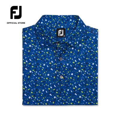 FootJoy FJ ProDry Performance Terrazzo Print Lisle Mens Golf Shirts Mens Athletic Fit