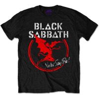 Black Sabbath Never Say Die เสื้อยืด100 MERCH ดั้งเดิม