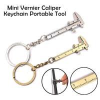 Cute 0 4cm Mini Vernier Calipers Keychain Portable Measuring Gauging Tools Key Rings Car Bag Pandent Accessories Small