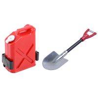 Shovel for RC D90 Crawler Car Decorative Tools with Mini Fuel Tank for TAMIYA CC01 Axial SCX10 90046