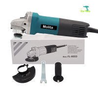 MOLITA เครื่องเจียร์ เครื่องเจียร์ไฟฟ้า หินเจียร์ ลูกหมู 4 นิ้ว 1000W รุ่น FL-9553 พร้อมด้ามจับ และฝาครอบป้องกัน