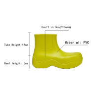 2021 Women Rain Boots Rubber Ladies Walking Men Non-slip Waterproof Ankle Chelsea Boots Casual Thick Sole Short Boot S