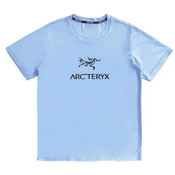 เสื้อกล้าม-arcteryx-เสื้อยืดลายนกสำหรับหน้าร้อน-เสื้อยืดแห้งเร็วสำหรับผู้ชายแบบบางตาข่ายแขนสั้นระบายอากาศได้ดีสำหรับใส่วิ่งออกกำลังกายด้วยเหงื่อชุดเสื้อผ้าเล่นโยคะ