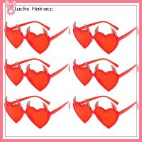 LUCKY HAIRACC รูปหัวใจหูปีศาจ แว่นกันแดดสำหรับผู้หญิง ป้องกันรังสียูวี ฮอร์นหิน แว่นตาคอสเพลย์ แฟชั่นสำหรับผู้หญิง ตกแต่งฮาโลวีน แว่นตากันแดดสำหรับผู้หญิง สำหรับวันฮาโลวีน/ปาร์ตี้