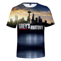 สีเทากายวิภาคศาสตร์เสื้อยืดผู้ชายผู้หญิงแฟชั่น3D พิมพ์เสื้อยืด T Umblr Greys กายวิภาคศาสตร์ของขวัญเด็กเสื้อยืด Streetwear เสื้อผ้า