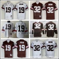 ✑☎ Rugby uniform Browns No. 19 No. 32 retro jersey embroidery retro MN rugby team short sleeve foreign trade wholesale