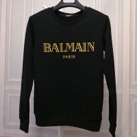 ฤดูใบไม้ร่วงและฤดูหนาวใหม่เดิม Balmain∮ ปารีสผู้ชายและผู้หญิงผ้าฝ้ายเทอร์รี่เสื้อกันหนาวหลวมแฟชั่นเสื้อสวมหัวเสื้อยืดแขนยาว