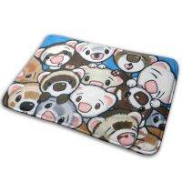 【PPQ Home Life Museum】 16 Ferrets Mat พรมพรม Anti-Slip ห้องนอนประตู Mat Ferret Pile Shelly Mundel Original